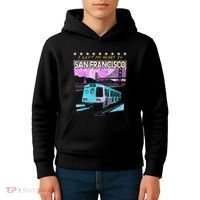 I Left My Heart In San Francisco Train & Bridge Kids Hoodie thumb 4