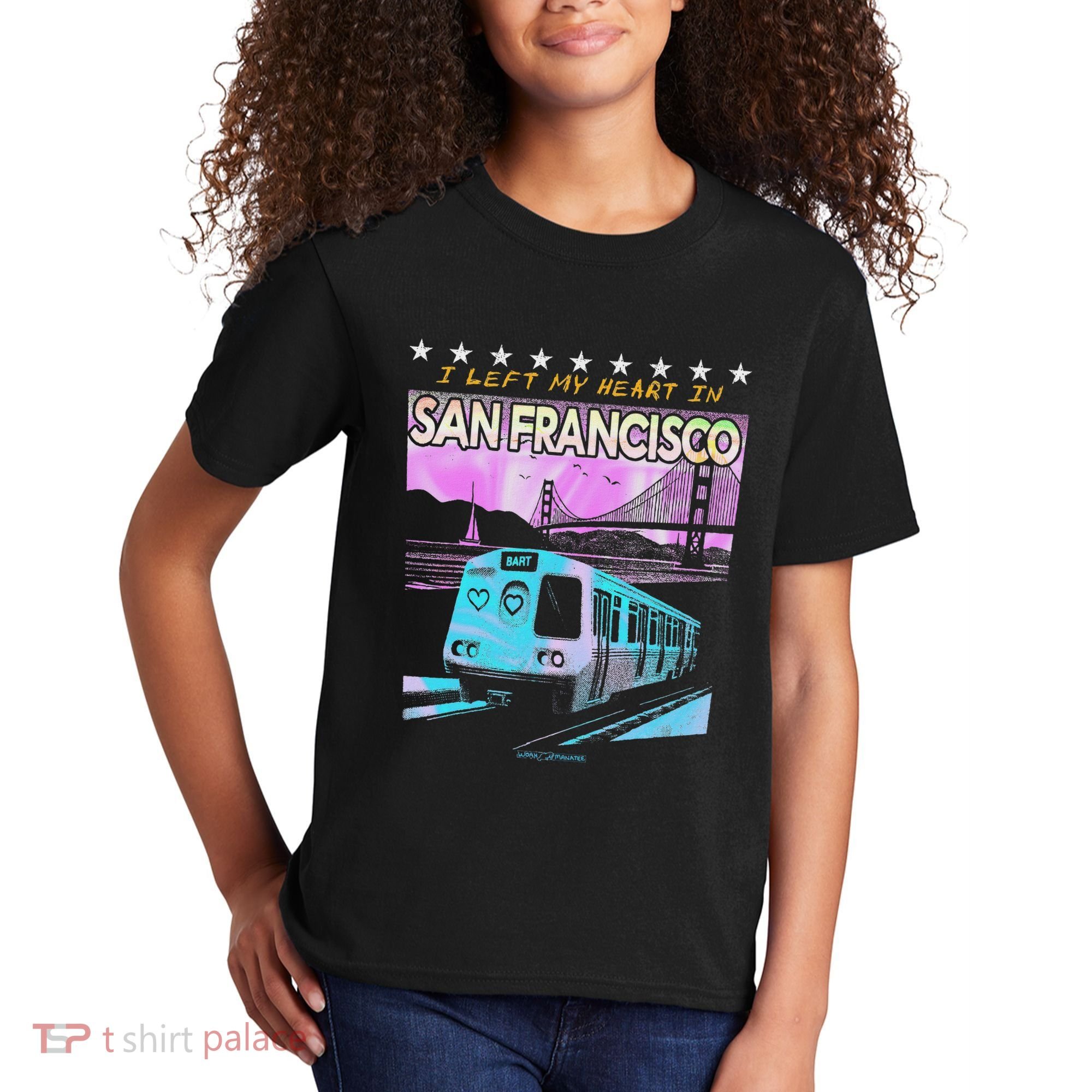I Left My Heart In San Francisco Train & Bridge Kids T-Shirt