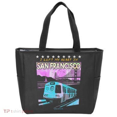 I Left My Heart In San Francisco Train & Bridge Tote Bag
