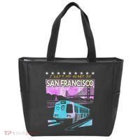 I Left My Heart In San Francisco Train & Bridge Tote Bag thumb 0