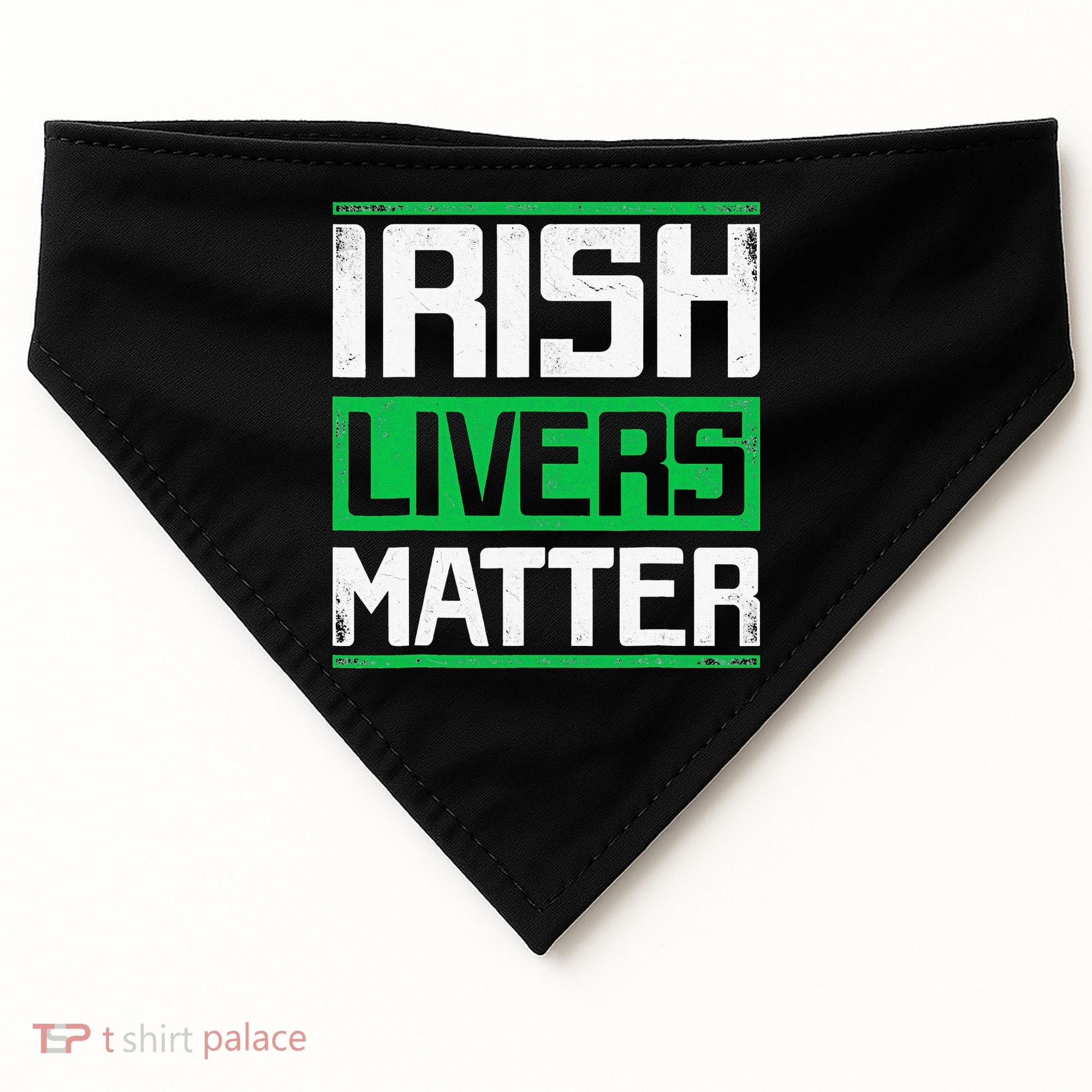 Irish Livers Matter St Patricks Day USA-Made Doggie Bandana