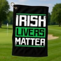 Irish Livers Matter St Patricks Day Golf Towel thumb 1