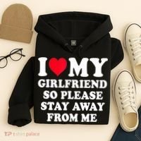 I Love My Girlfriend So Please Stay Away From Me Funny Gift Hoodie thumb 4