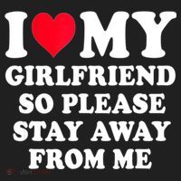 I Love My Girlfriend So Please Stay Away From Me Funny Gift Golf Towel thumb 3
