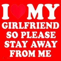 I Love My Girlfriend So Please Stay Away From Me Funny Gift Santa Hat thumb 1