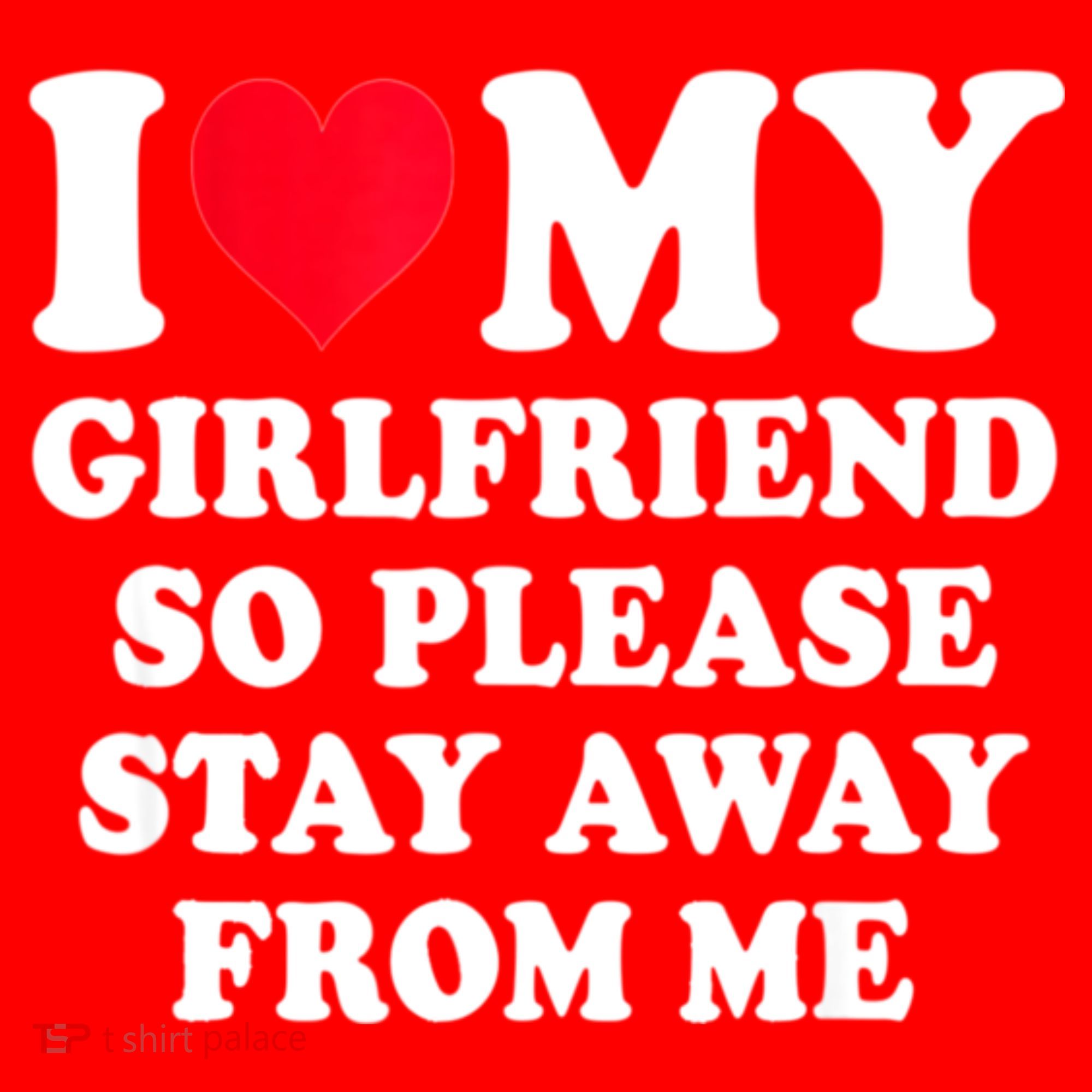 I Love My Girlfriend So Please Stay Away From Me Funny Gift Santa Hat