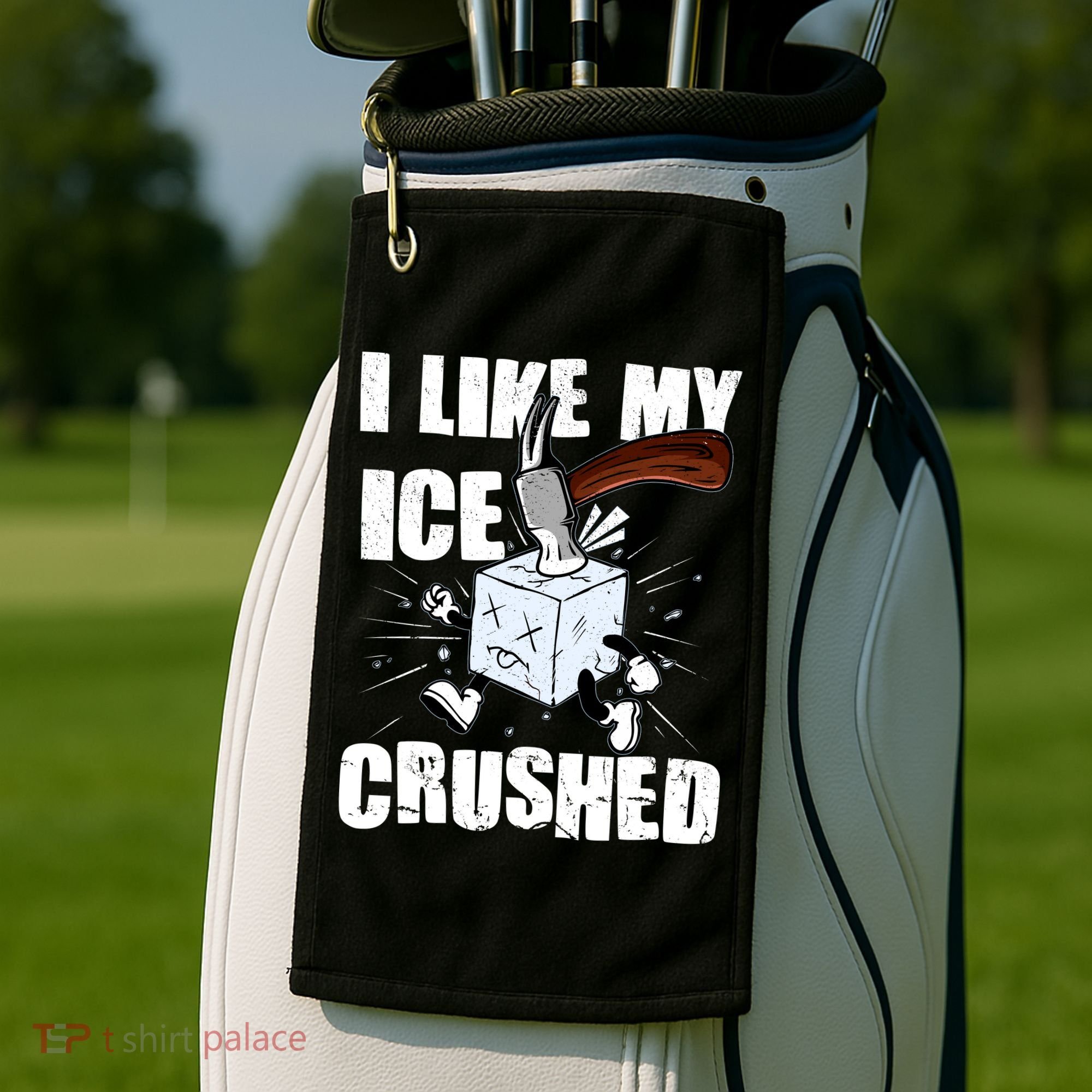 I Like My ICE Crushed Anti ICE  Golf Towel