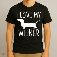 I Love My Weiner Meaningful Gift For Dachshund Lovers T-Shirt thumb 3