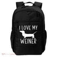 I Love My Weiner Meaningful Gift For Dachshund Lovers Backpack thumb 0