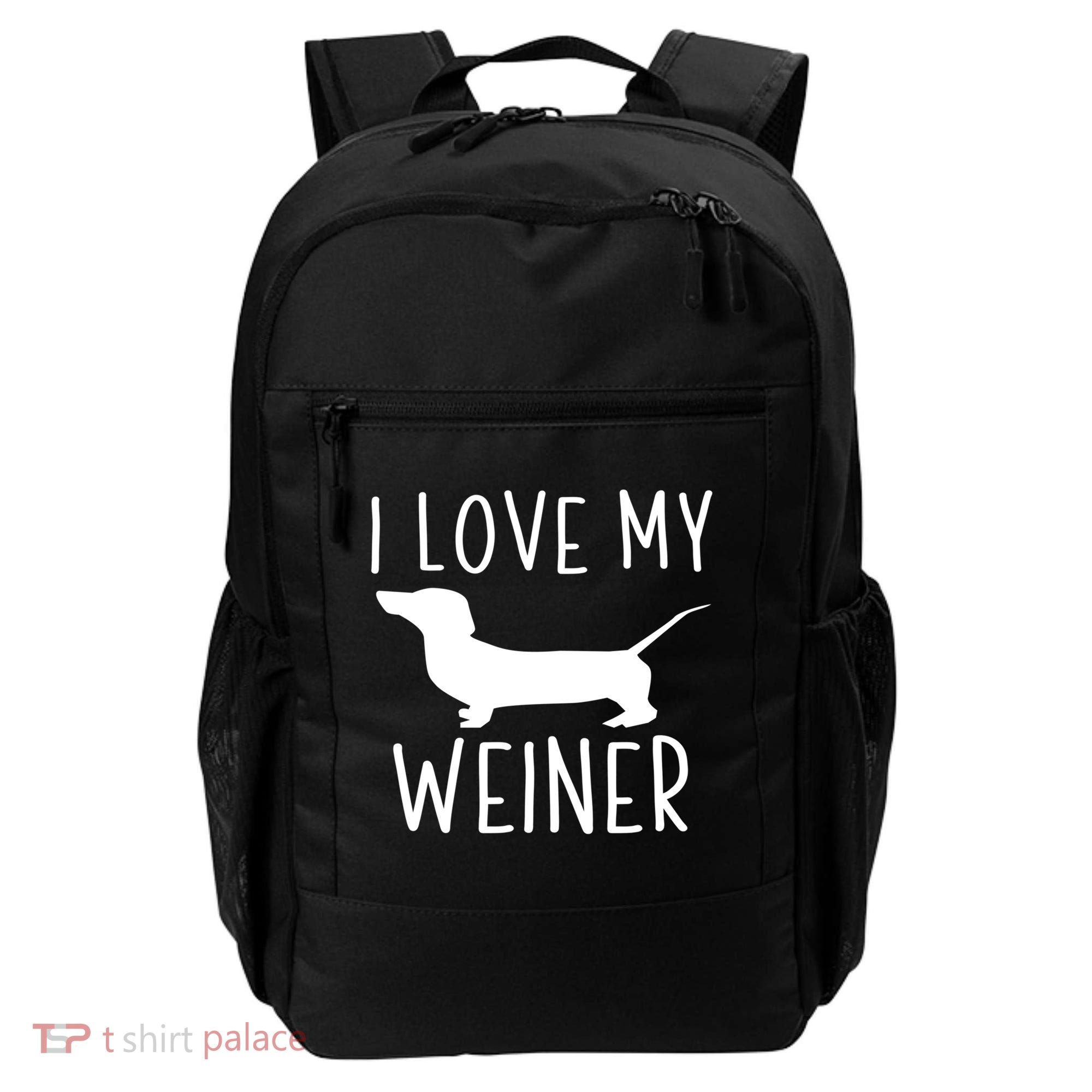 I Love My Weiner Meaningful Gift For Dachshund Lovers Backpack
