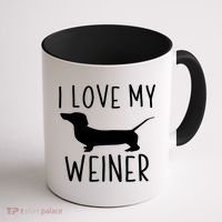 I Love My Weiner Meaningful Gift For Dachshund Lovers Coffee Mug thumb 1