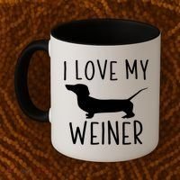 I Love My Weiner Meaningful Gift For Dachshund Lovers Coffee Mug thumb 2
