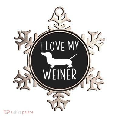 I Love My Weiner Meaningful Gift For Dachshund Lovers Ornament