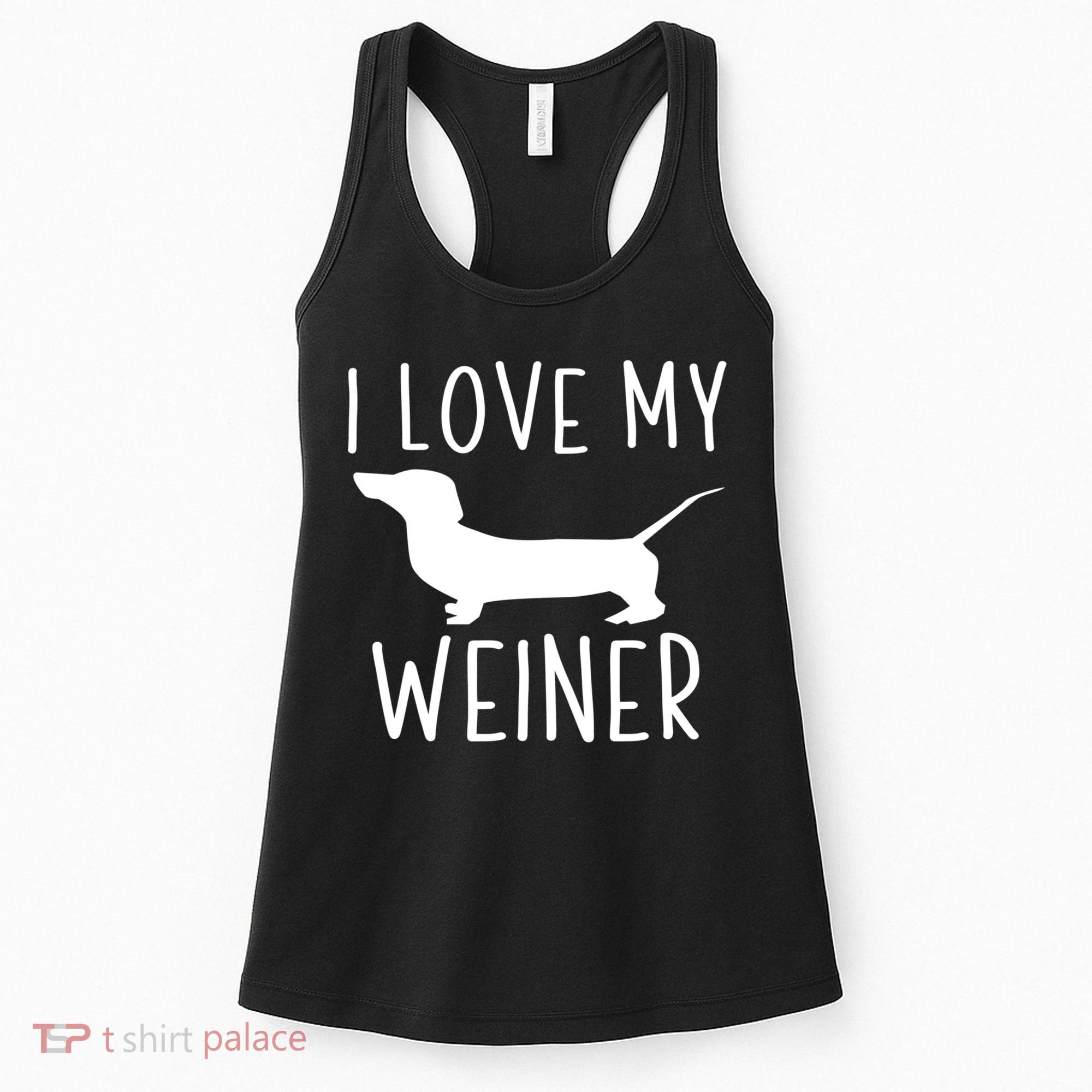 I Love My Weiner Meaningful Gift For Dachshund Lovers Women's Tank Top