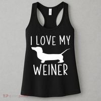I Love My Weiner Meaningful Gift For Dachshund Lovers Women's Tank Top thumb 3