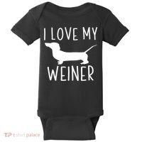 I Love My Weiner Meaningful Gift For Dachshund Lovers Baby Bodysuit thumb 0