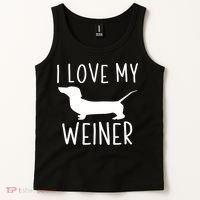 I Love My Weiner Meaningful Gift For Dachshund Lovers Tank Top thumb 2
