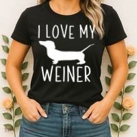 I Love My Weiner Meaningful Gift For Dachshund Lovers Women's T-Shirt thumb 2