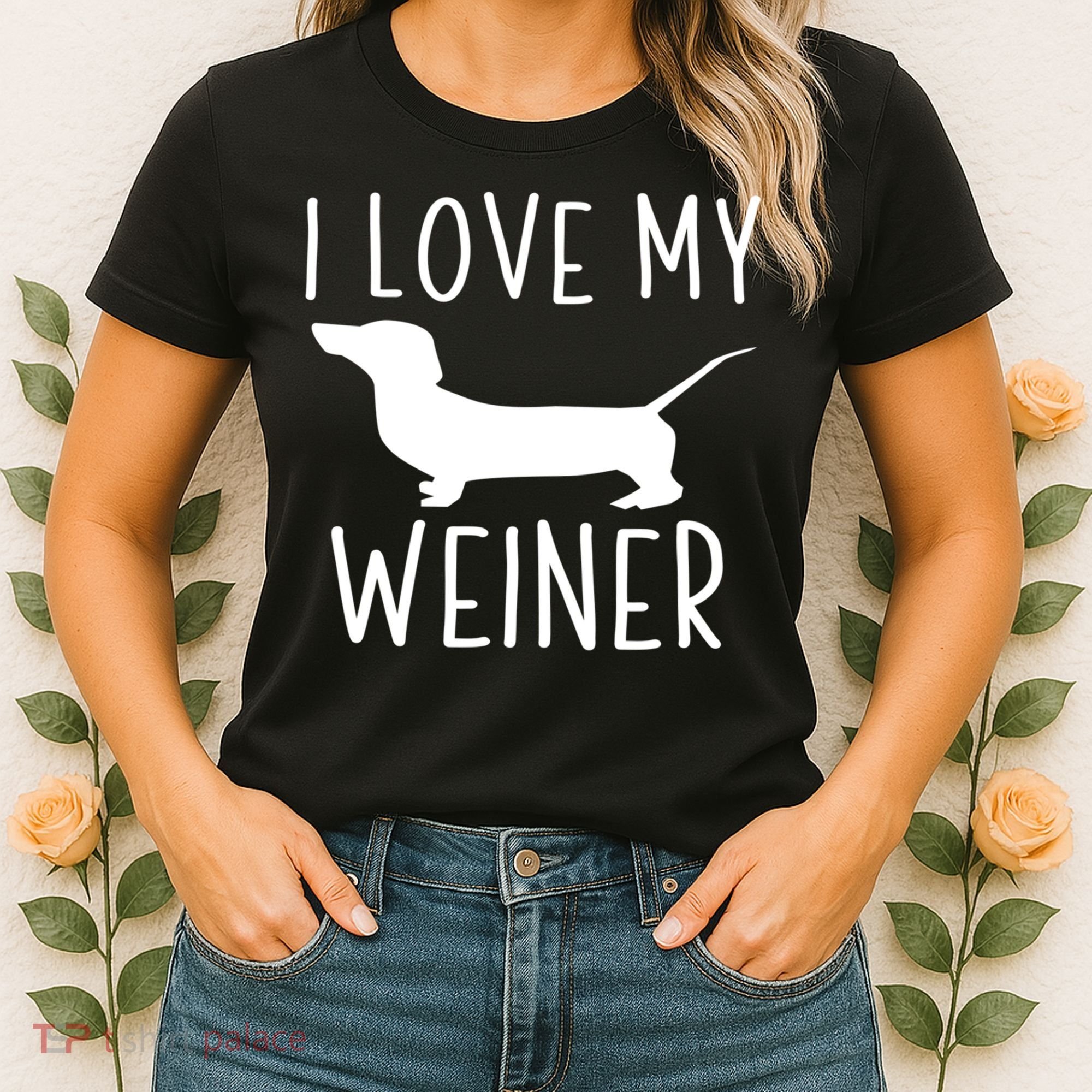 I Love My Weiner Meaningful Gift For Dachshund Lovers Women's T-Shirt