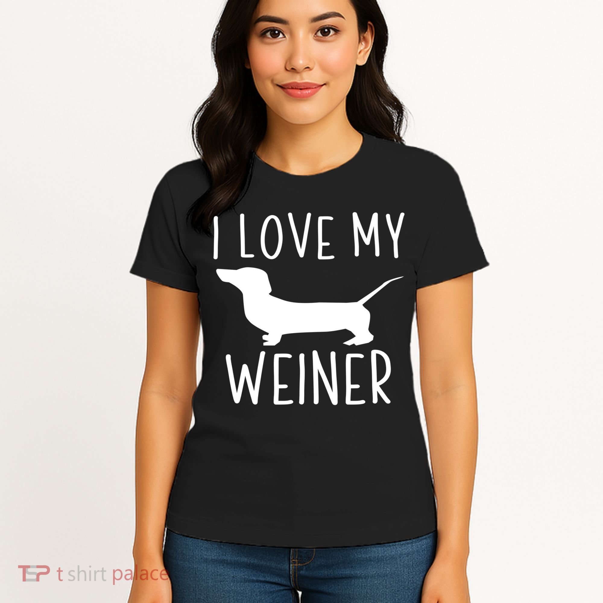 I Love My Weiner Meaningful Gift For Dachshund Lovers Women's T-Shirt