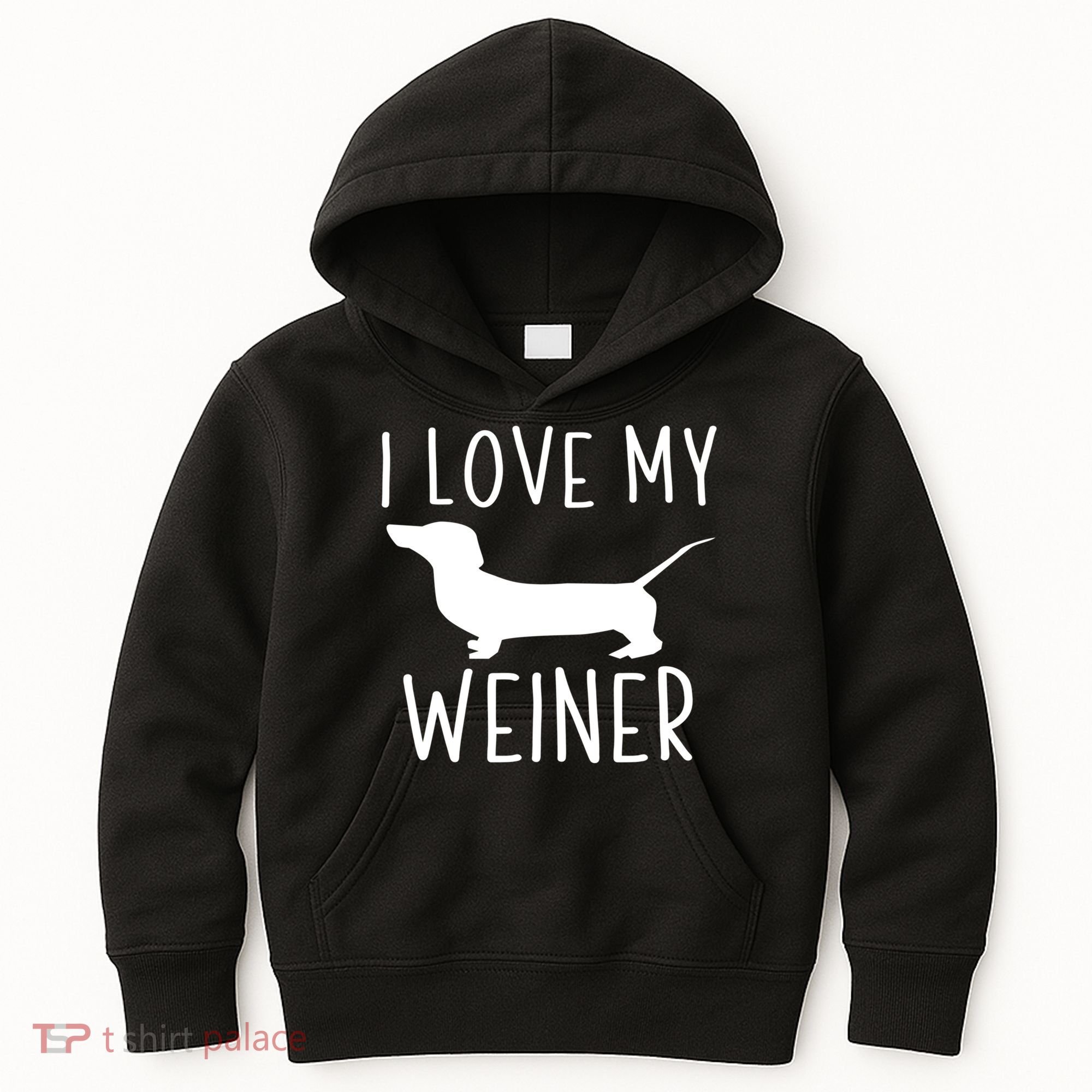 I Love My Weiner Meaningful Gift For Dachshund Lovers Kids Hoodie