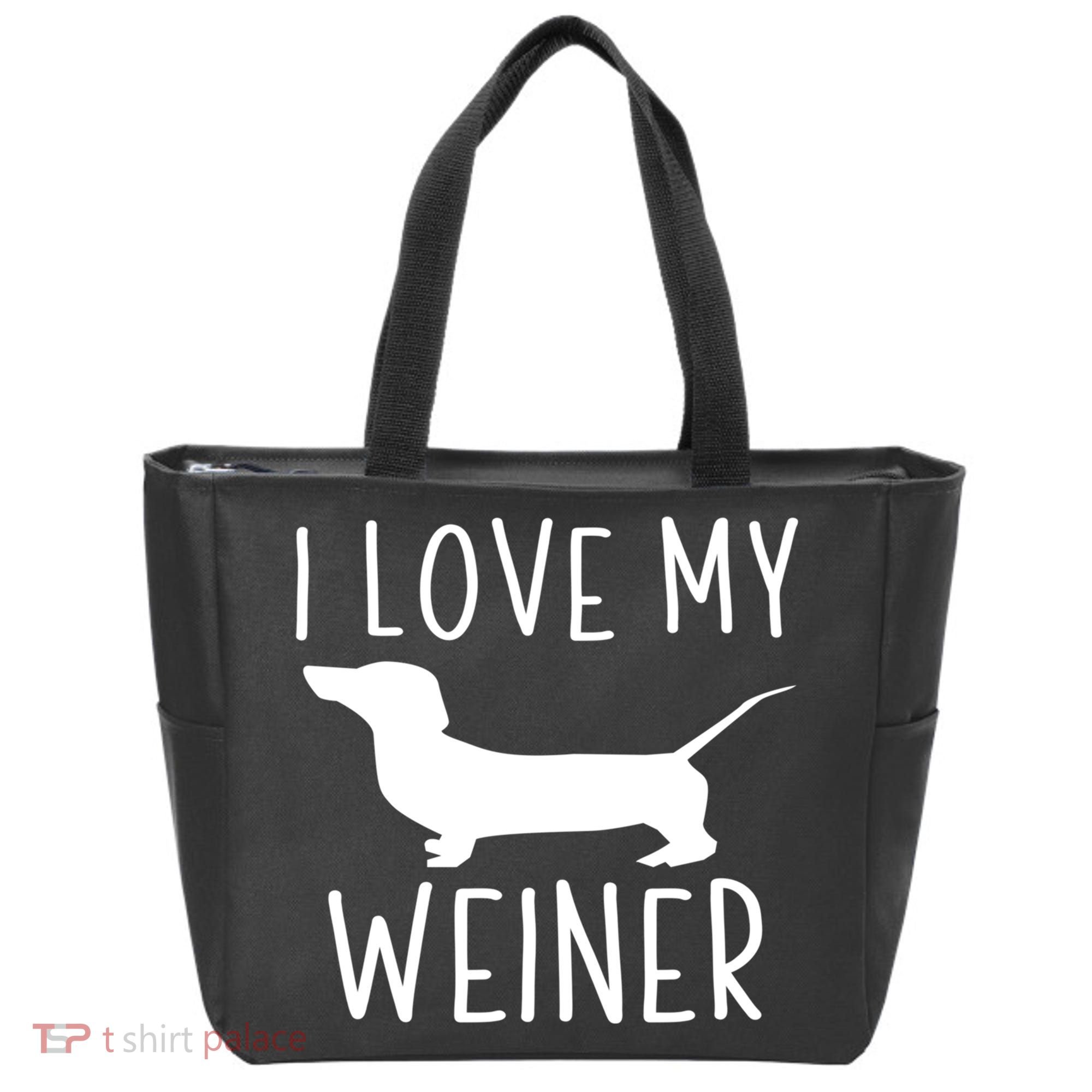 I Love My Weiner Meaningful Gift For Dachshund Lovers Tote Bag