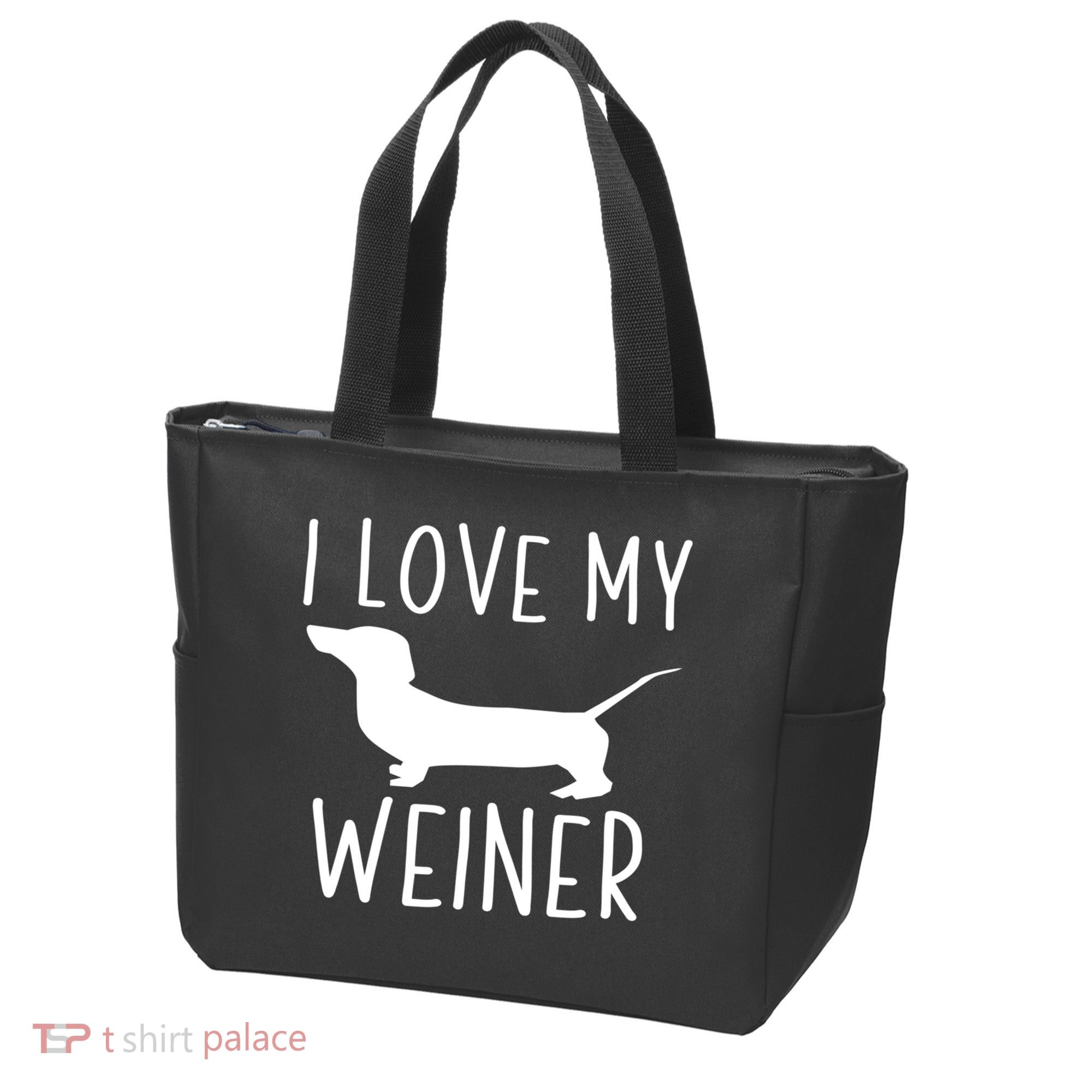 I Love My Weiner Meaningful Gift For Dachshund Lovers Tote Bag