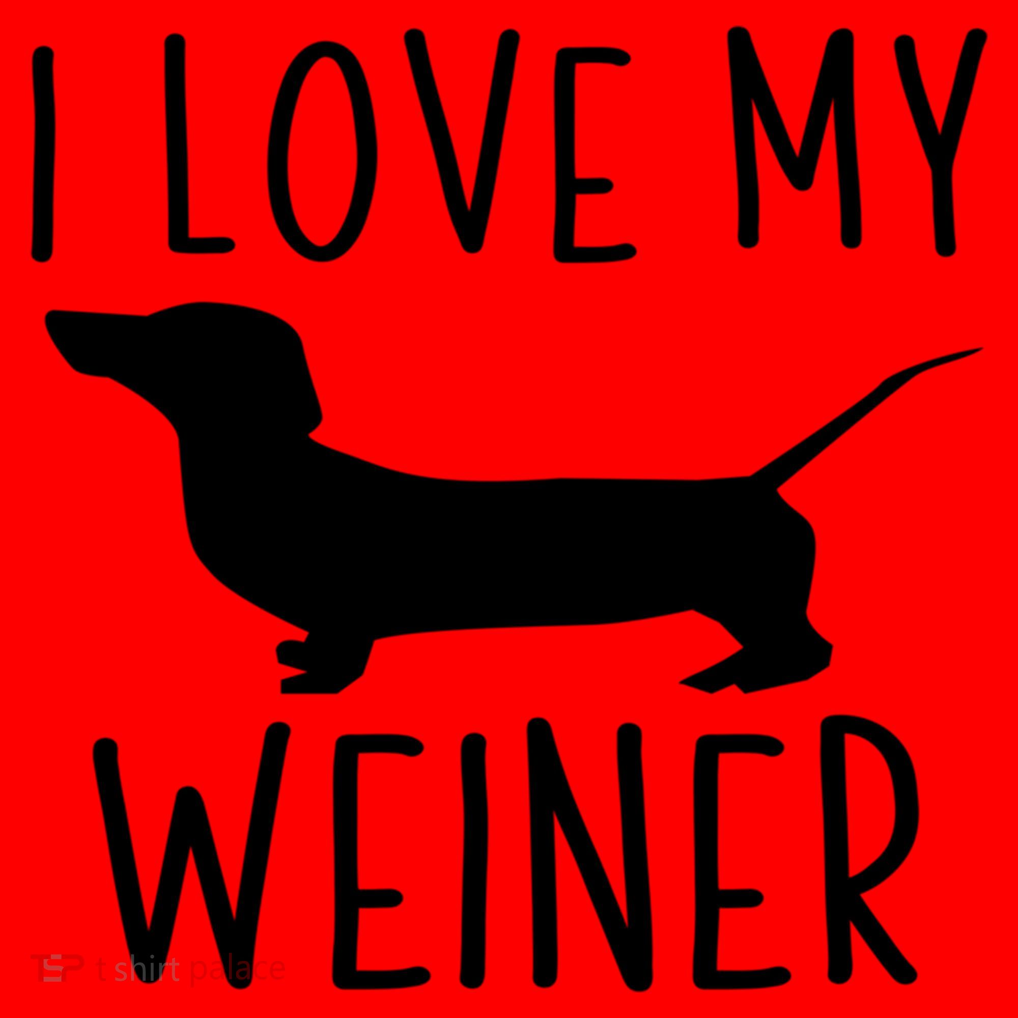 I Love My Weiner Meaningful Gift For Dachshund Lovers Santa Hat