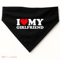 I Love My Girlfriend USA-Made Doggie Bandana thumb 0
