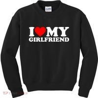 I Love My Girlfriend Kids Sweatshirt thumb 0