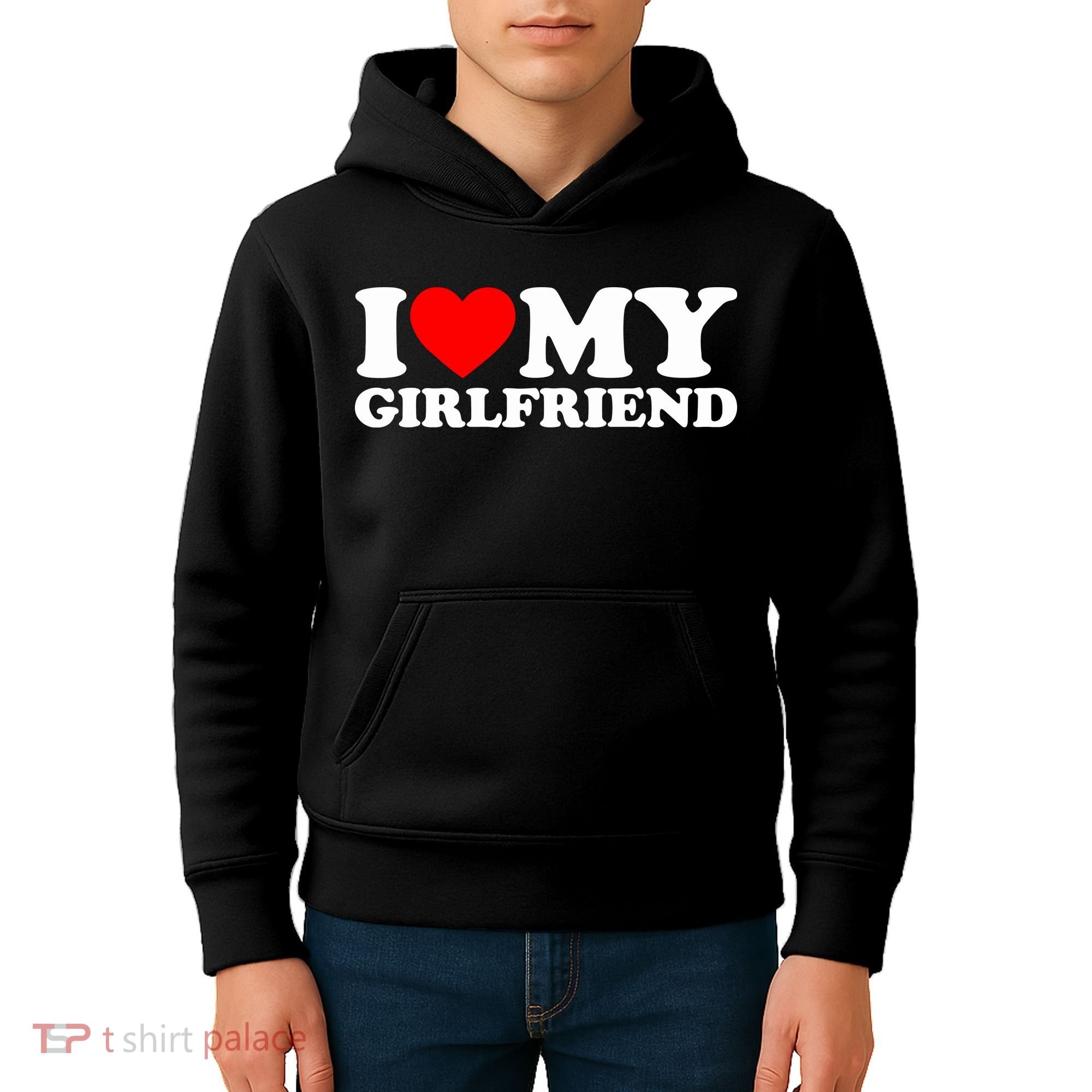 I Love My Girlfriend Kids Hoodie
