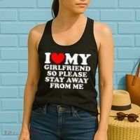 I Love My Girlfriend So Please Stay Away From Me Women's Tank Top thumb 2