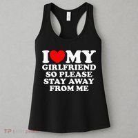 I Love My Girlfriend So Please Stay Away From Me Women's Tank Top thumb 3