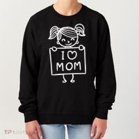 I Love Mom Daughter Gift Women's Sweatshirt thumb 0