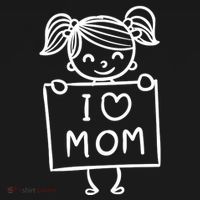 I Love Mom Daughter Gift Sweatshirt thumb 3