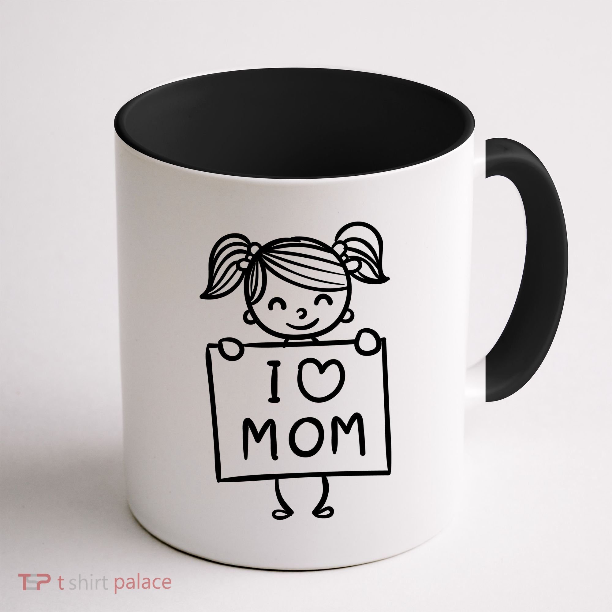 I Love Mom Daughter Gift Coffee Mug