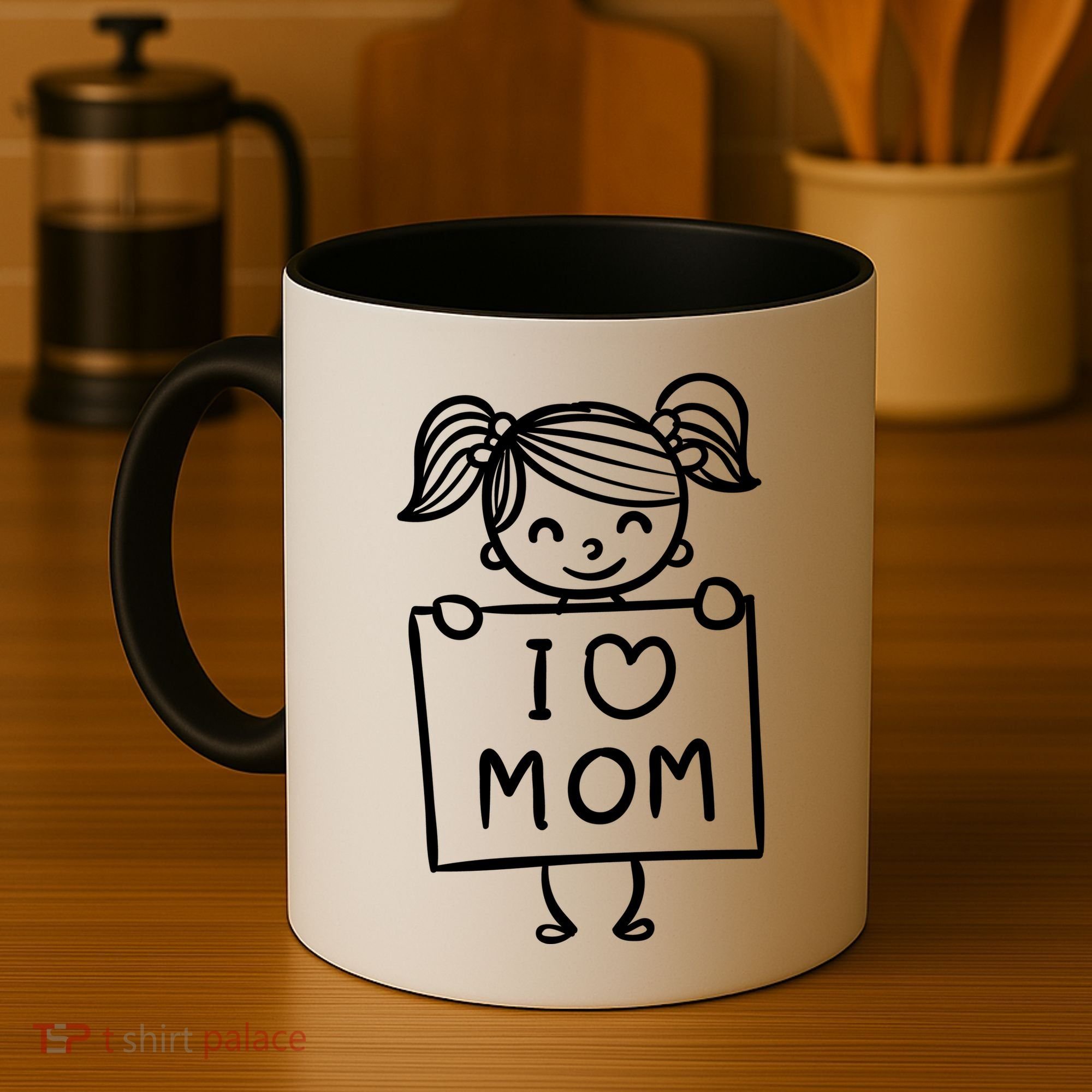 I Love Mom Daughter Gift Coffee Mug
