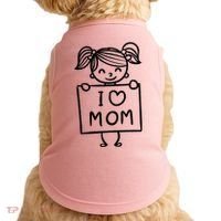 I Love Mom Daughter Gift Doggie Tank thumb 0