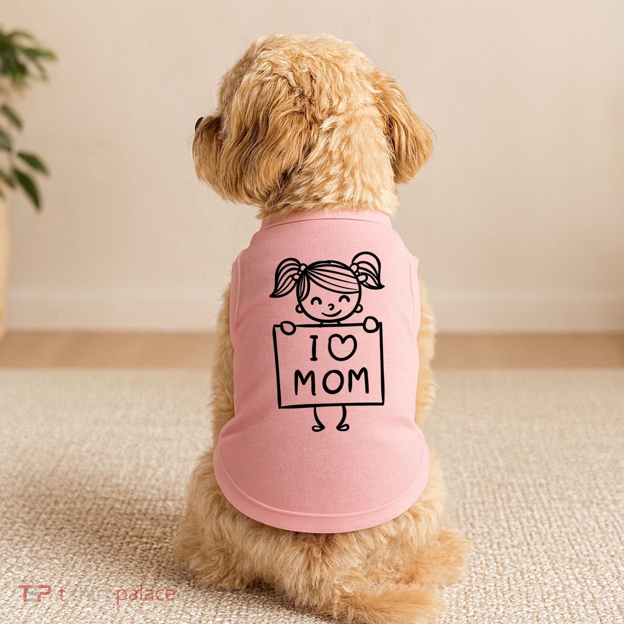 I Love Mom Daughter Gift Doggie Tank