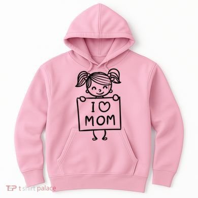 I Love Mom Daughter Gift Hoodie