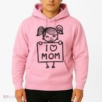 I Love Mom Daughter Gift Hoodie thumb 2