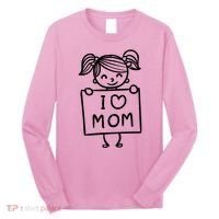 I Love Mom Daughter Gift Long Sleeve Shirt thumb 0