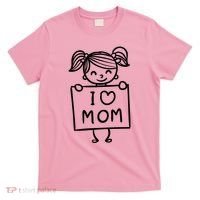 I Love Mom Daughter Gift T-Shirt thumb 0