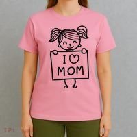 I Love Mom Daughter Gift T-Shirt thumb 4