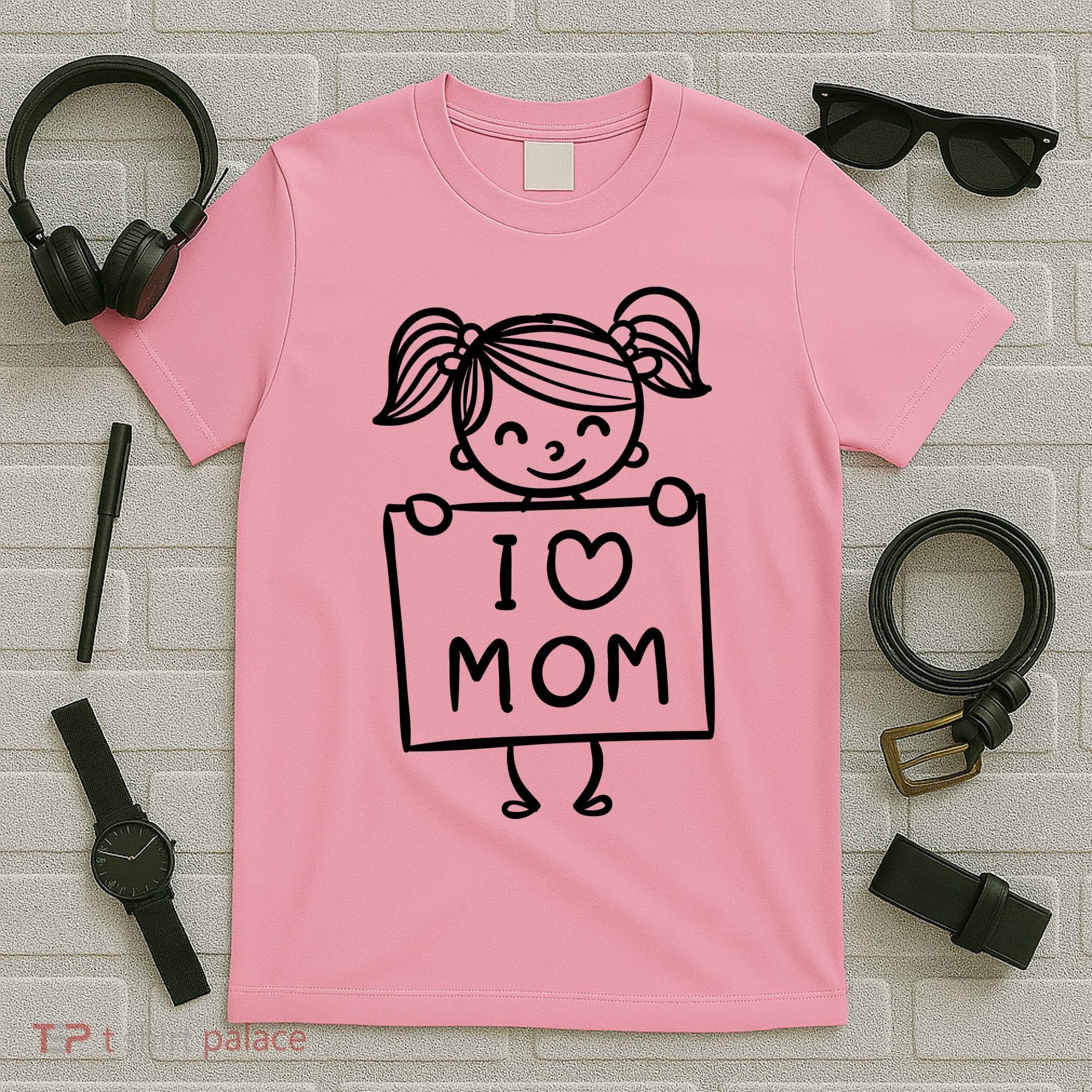 I Love Mom Daughter Gift T-Shirt