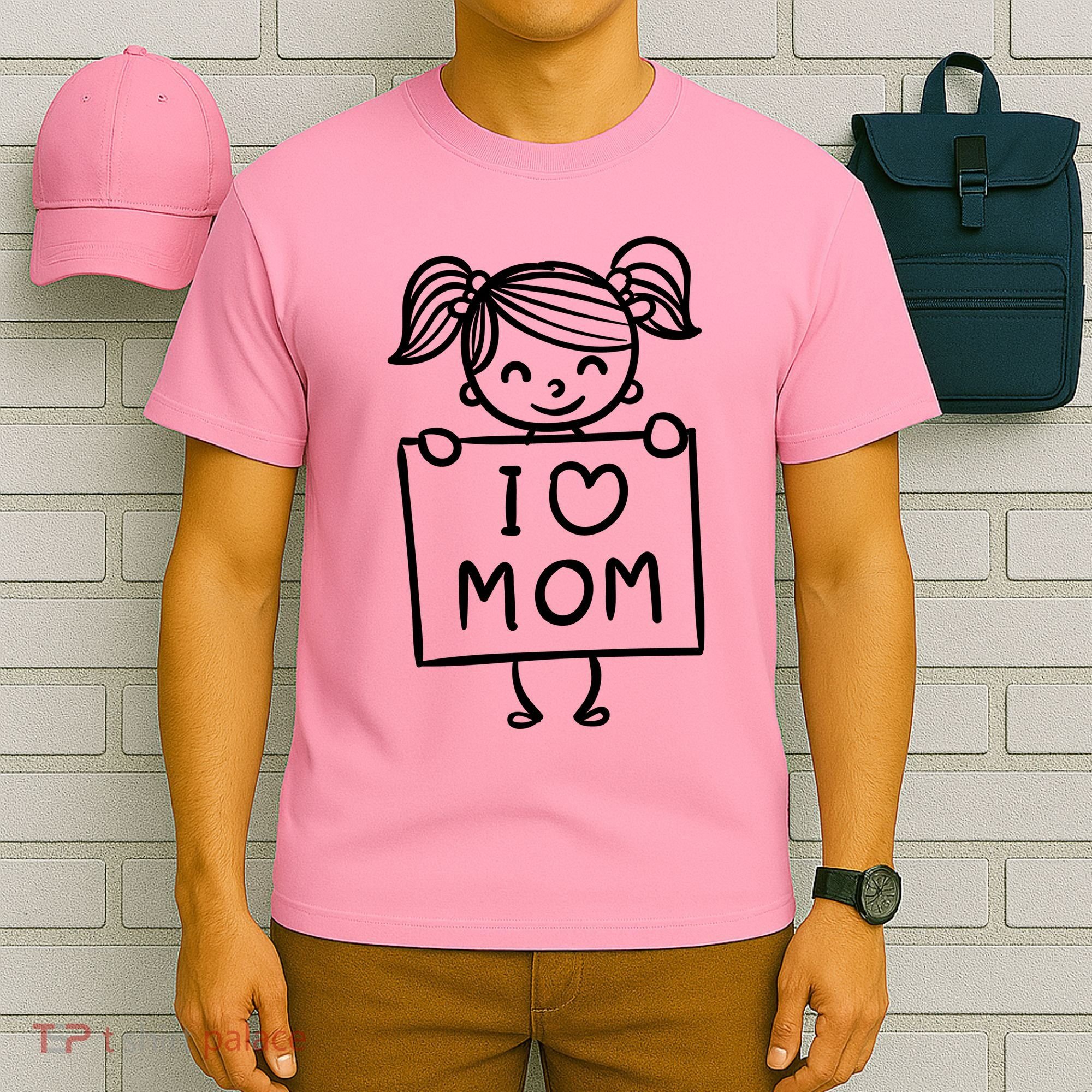I Love Mom Daughter Gift T-Shirt