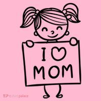 I Love Mom Daughter Gift T-Shirt thumb 7