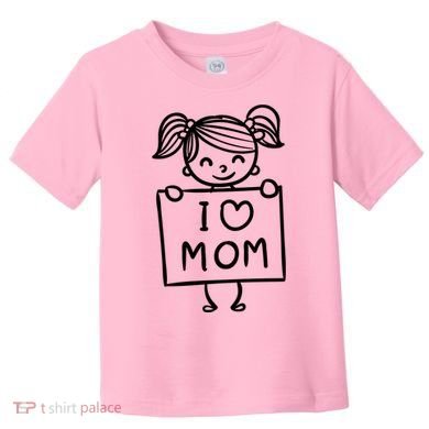 I Love Mom Daughter Gift Toddler T-Shirt