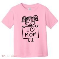 I Love Mom Daughter Gift Toddler T-Shirt thumb 0