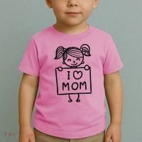 I Love Mom Daughter Gift Toddler T-Shirt thumb 2